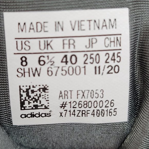 Adidas ZX 2K Boost Women's Low Top Running Shoes Grey Purple FX7053 US Size 8 - Picture 8 of 8